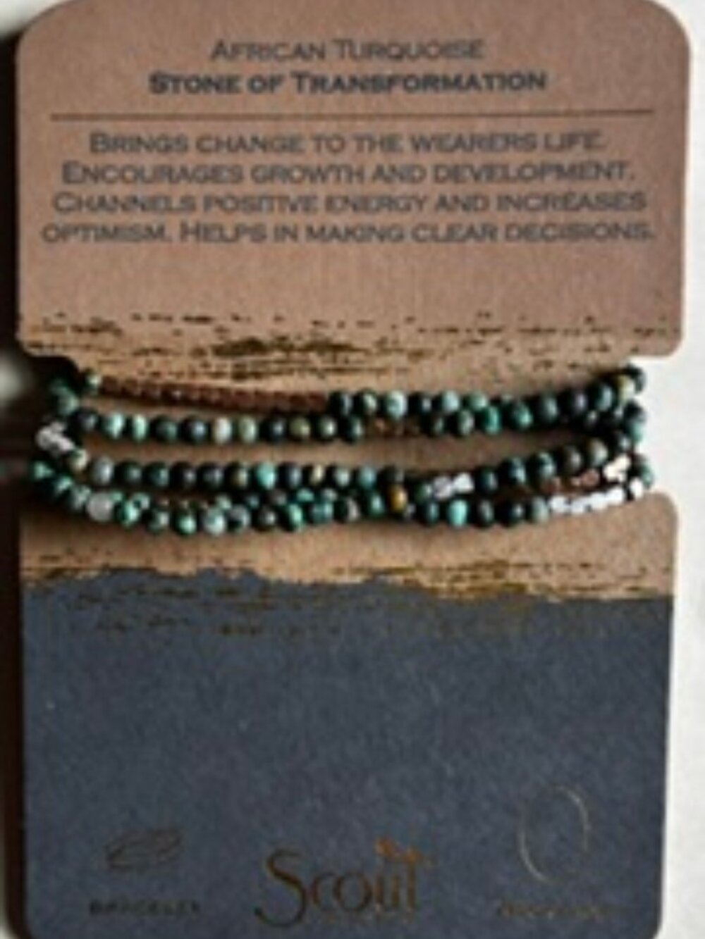 Semi-Precious Stones from the Earth by Scout Wraps, wear as necklace or bracelet